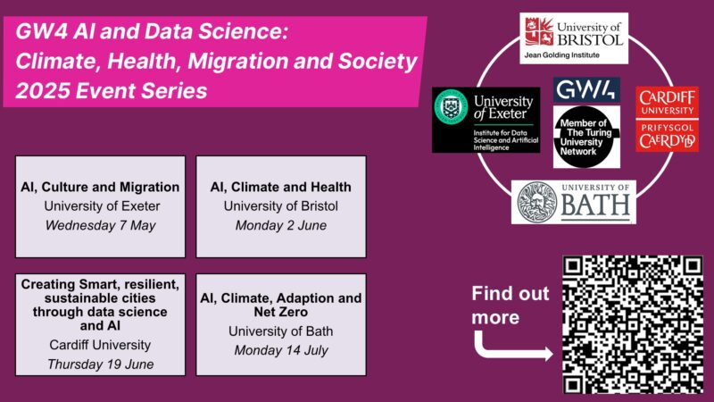 GW4 AI and Data Science: Climate, Health, Migration and Society – 2025 event series